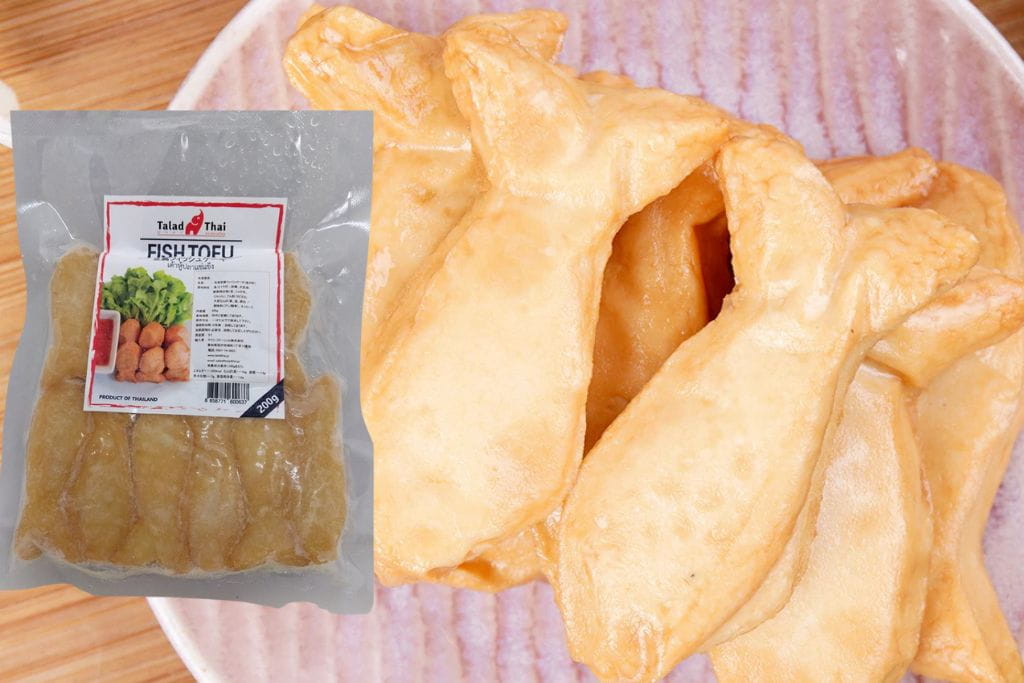 OP028 THAI TOFU FISH SHAPE 200g (1) タラッドタイ 豆腐 魚型 200g