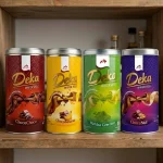 Lata de Deka Wafer Roll com chocolate e nozes